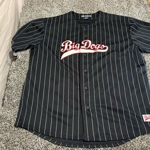 Big Dogs Black and White Striped Men's Jersey Mens 2x